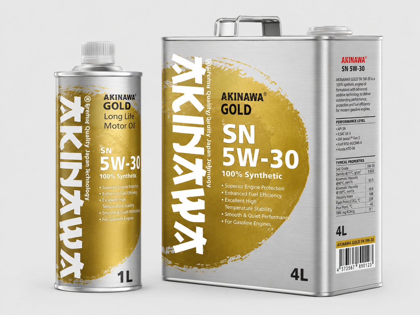 AKINAWA® GOLD SN 5W-30 100% Synthetic